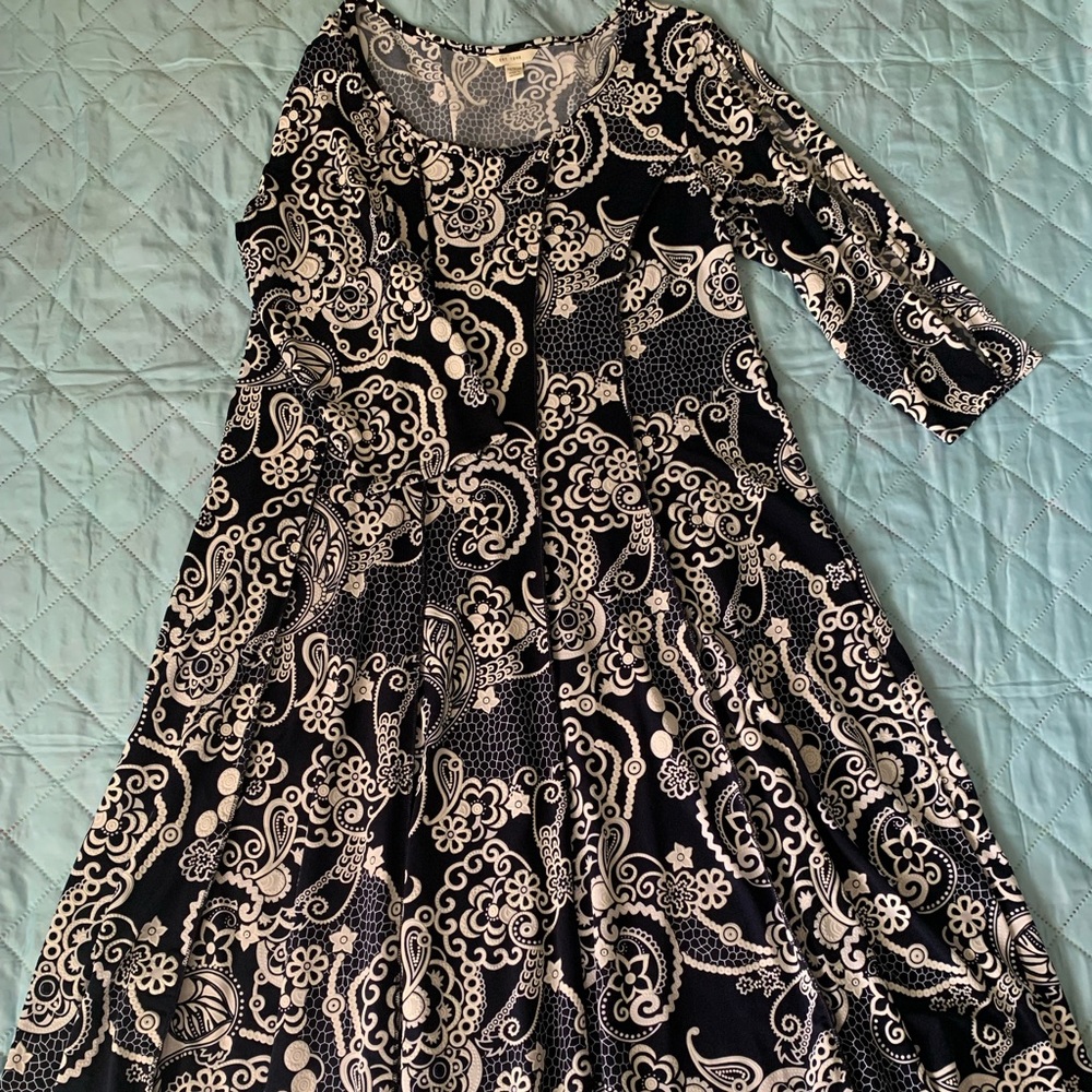 Beautiful plus navy blue dress